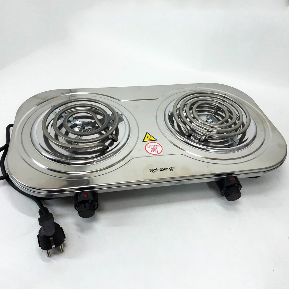 Настільна електроплита Rainberg, Електроплита 2 конфорки, Міні-плита для дому Комфорочна PW-27 Львів - фото 6
