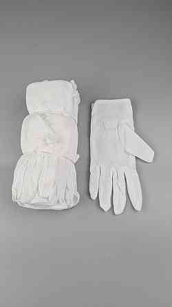 Господарські рукавички білі бавовняні з мікроточкою офіціанта ювеліра (9) (1 пар) Харків