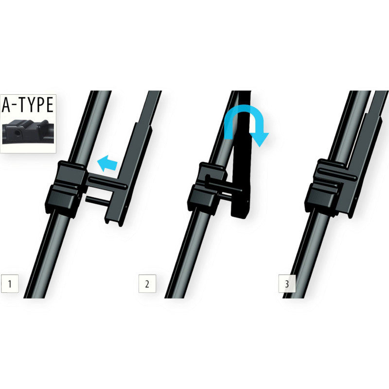 Щетки oximo модельные безкаркасные (к-т 2шт) a-type 750 + 700 мм дворника Мукачево - изображение 3