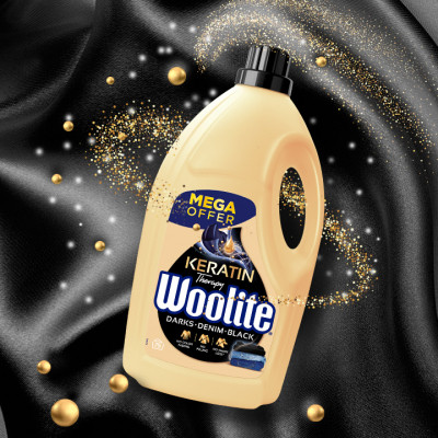 Гель для стирки Woolite Для черных, темных и джинсовых тканей С кератином 4.5 л (5900627056945) Винница - изображение 3