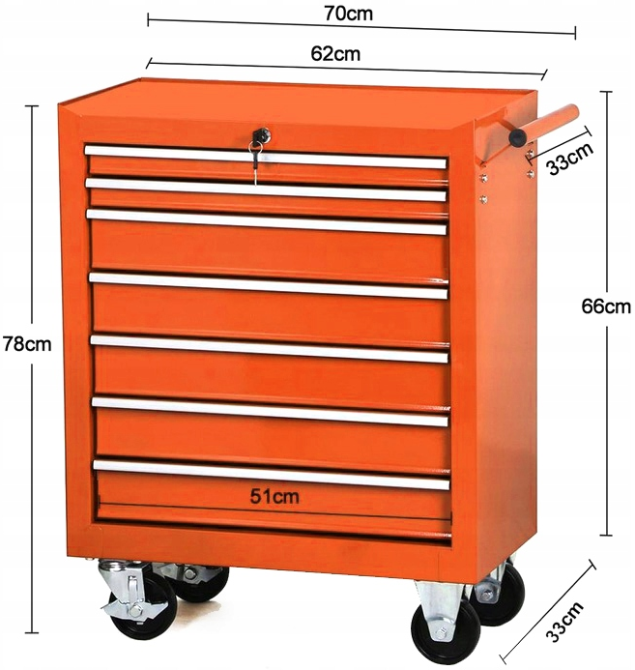Візок для інструментів 7 шухляд, 188 елементів Riwall (Чехія) Київ - фото 2
