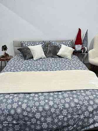 Ecotton Комплект постільної білизни Ecotton двоспальний 180х215 см сірий зимовий Сніжинка Київ