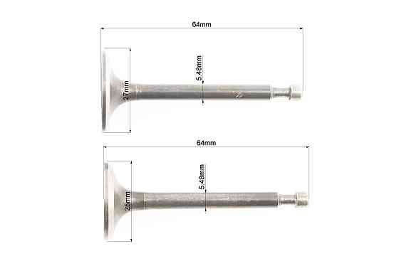 Клапан впускний, випускний к-кт 2шт 170F + пружина-2шт + компенсатор клапана-1шт + тарілка клапана-2шт + сальник клапана-2шт, + штовхач-2шт Киев