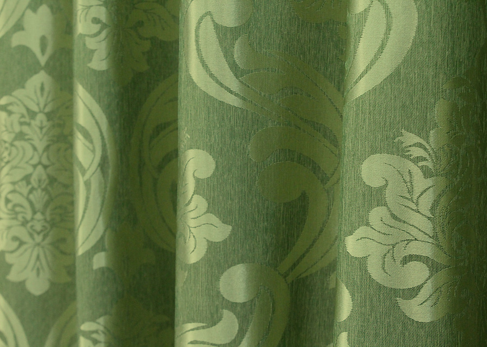 Комплект готовых штор VR-Textil Жаккард Лион № 607ш Оливковый 150х270 см 2 шт (30-375) Киев - изображение 7