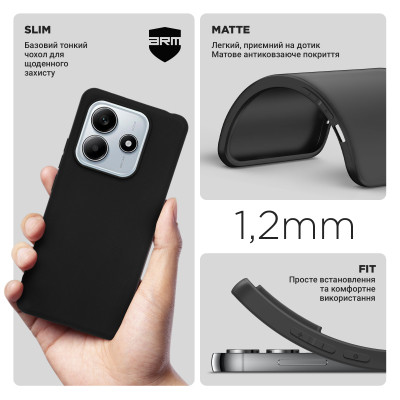 Чехол для мобильного телефона Armorstandart Matte Slim Fit Xiaomi Redmi Note 14 5G Black (ARM79724) Винница - изображение 3