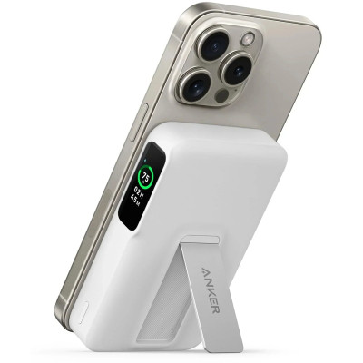 Батарея універсальна Anker MagGo 10000mAh, Qi2/15W, PD, 27W, USB-C, white (A1654G21) Вінниця - фото 5