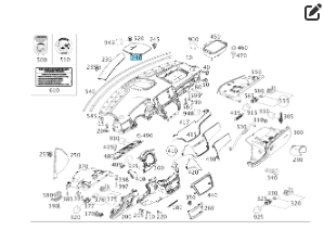Mercedes-Benz  A1666801318 9051 Сітка динаміка на торпеді по центру ML/GLE W166 GLE Coupe C292 GL/GLS X166 Одеса - фото 2