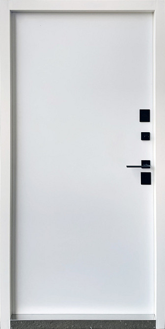 Дверь уличная Форт-М модель Милан ТЕРМОРАЗРЫВ антрацит/белое дерево Киев - изображение 2