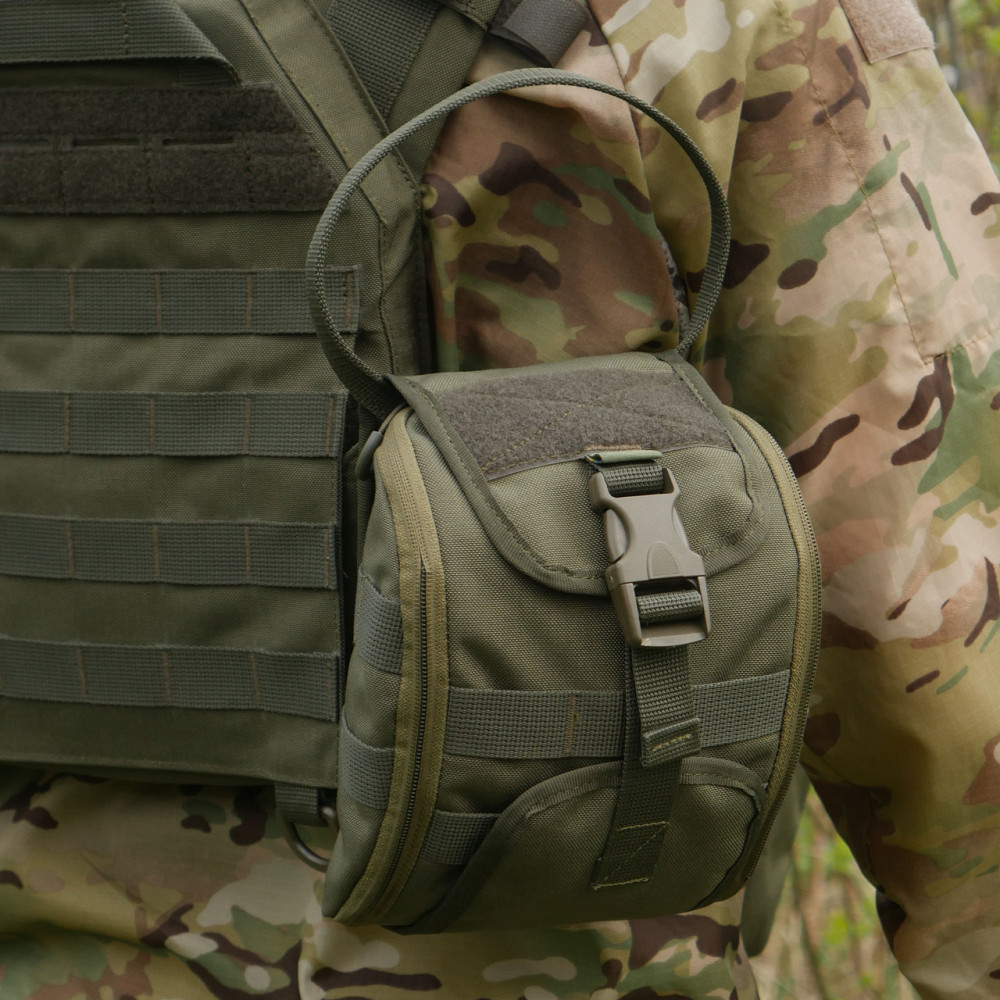 Подсумок-аптечка (быстрый сброс) Kiborg GU Cordura Khaki. Отрывной медицинский подсумок аптечка Киев - изображение 9