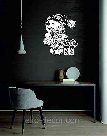 Декоративное настенное Панно «Снеговик», Декор на стену 90*76 см, Белый Киев