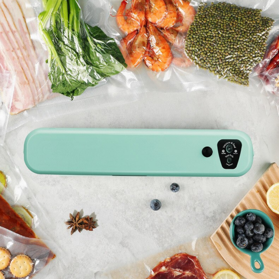 Вакууматор Vacuum Sealer + Подарунок Пакети гофровані 5 м*25см / Домашній вакууматор / Кухонний вакууматор Київ