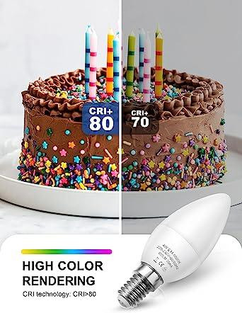 LED лампа-свеча Fulighture E14 C11 4 Вт 400 лм 6000K, аналог 40 Вт, холодный белый свет, 1 шт Киев - изображение 13