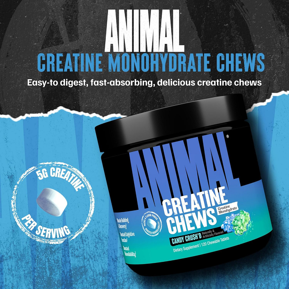 Animal Creatine Performance Chews 120 Chewable Tablets (Candy Crush'd) Луцьк - фото 4