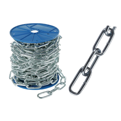 Ланцюг довголанковий 6 мм 18 м/бухта DIN 5685C оцинкований APRO Житомир - фото 1