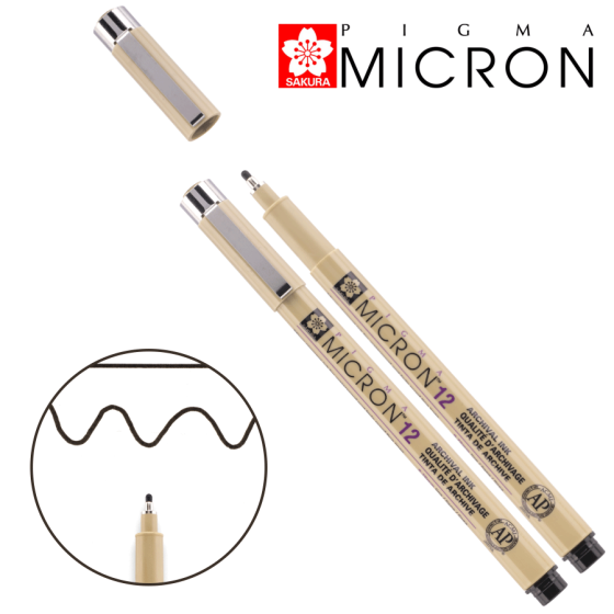 Линер PIGMA Micron (12) 0,7мм Черный Sakura Киев