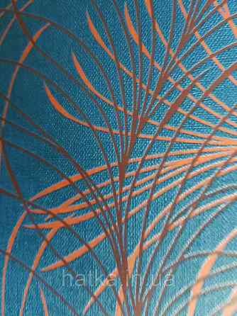 Обои виниловые на флизелине Marburg 82127 Felicita абстракция перья красные бордовые на темно синем Киев