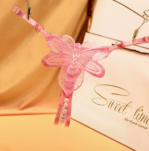 Трусики з перлинами еротичні Бджілка універсальний рожевий Київ - фото 1