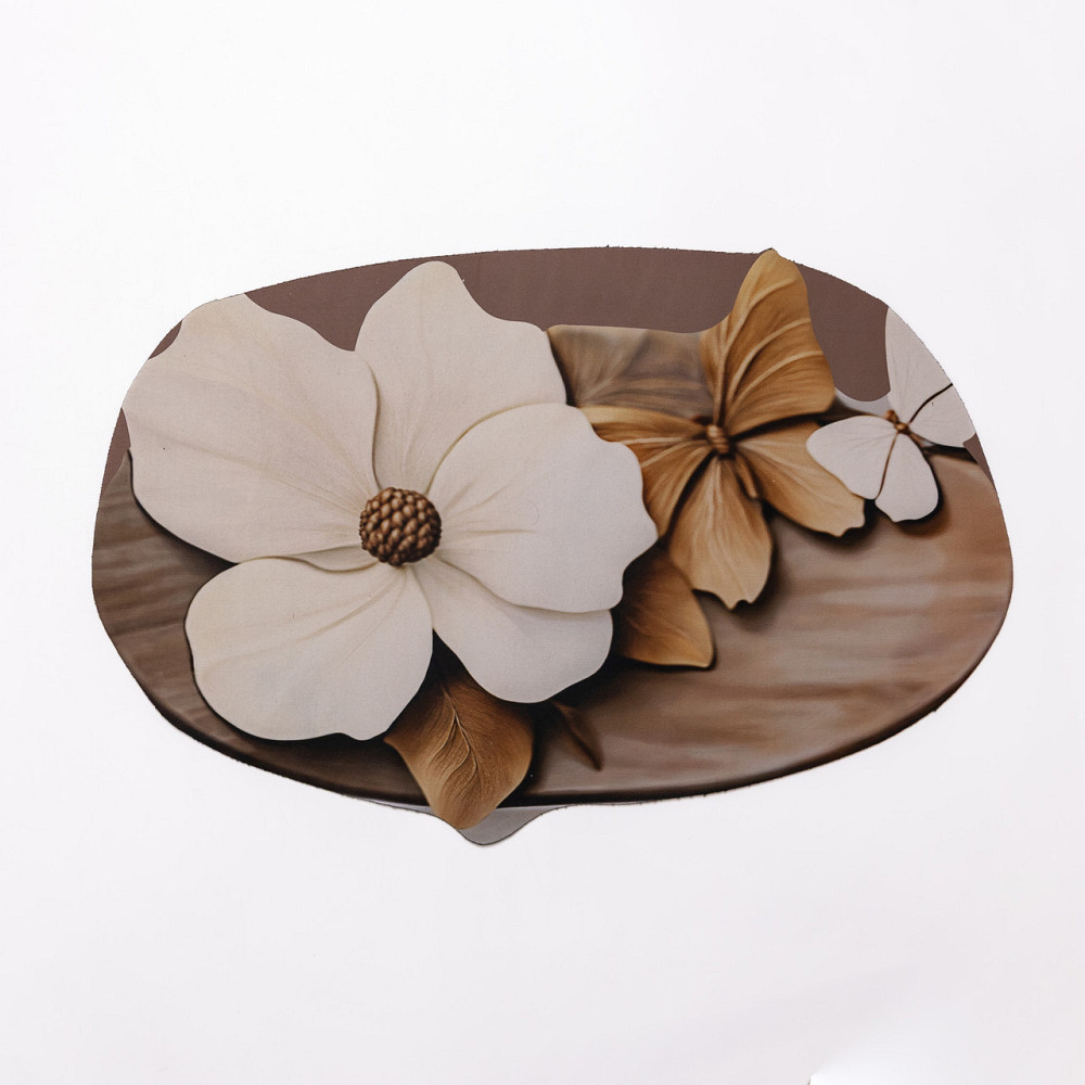 Коврик для ванной комнаты с 3D-эффектом Petal Relief 38*58 см диатомитовый Коричневый HP-42-35 Киев - изображение 1