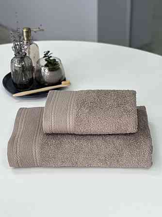 Комплект махровых полотенец IDEAL TEXTILE Легкий бриз 50х90 + 70х140 см 450 г/м2 100% хлопок Мокка Черновцы