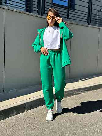 Флисовый женский спортивный костюм Зелёный 42/44 Харьков