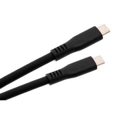 Дата кабель USB-C to USB-C 1.2m UBS3.2 Gen2 10G 100W Chip Silicon Black Vinga (VCPDCCC31012SB) Винница
