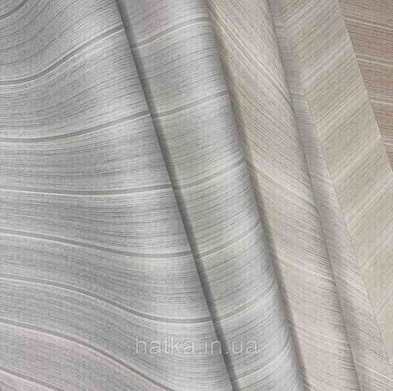 Шпалери вінілові на флізеліні AS creation Deluxe метрові абстракція хвилі смуги сірі 39995-5 Київ