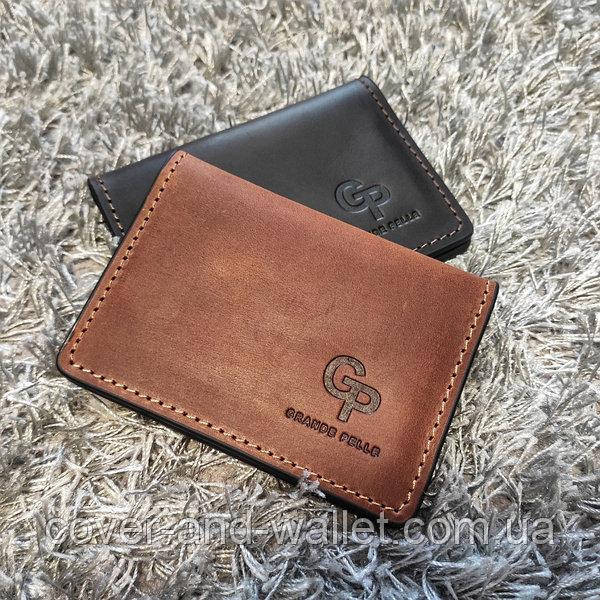 Шкіряна обкладинка на водійські права ручної роботи Grande Pelle Київ - фото 8