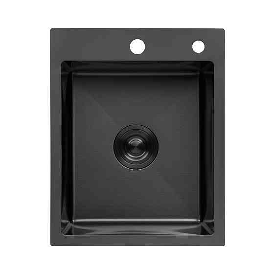 Кухонная мойка Kroner KRP PVD Schwarze - 4050HM (3,0/1,0 мм) графит Киев