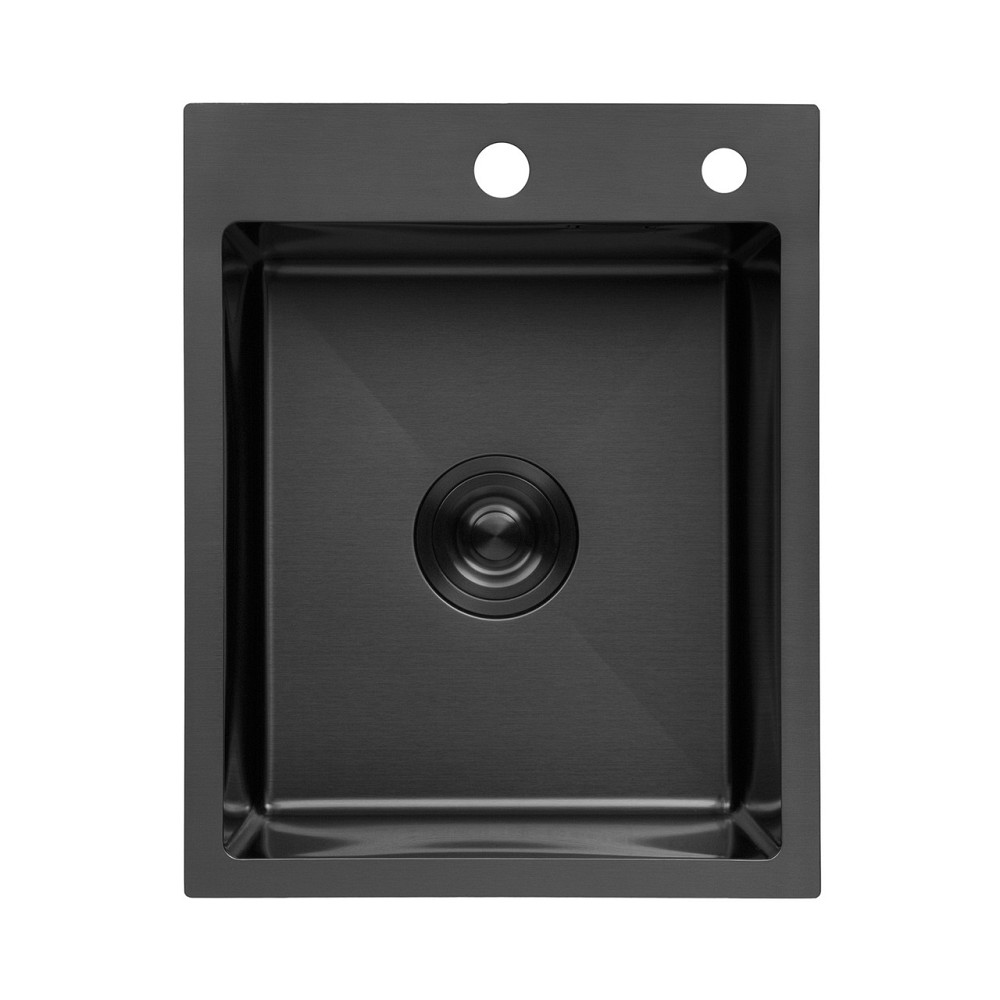 Кухонная мойка Kroner KRP PVD Schwarze - 4050HM (3,0/1,0 мм) графит Киев - изображение 1