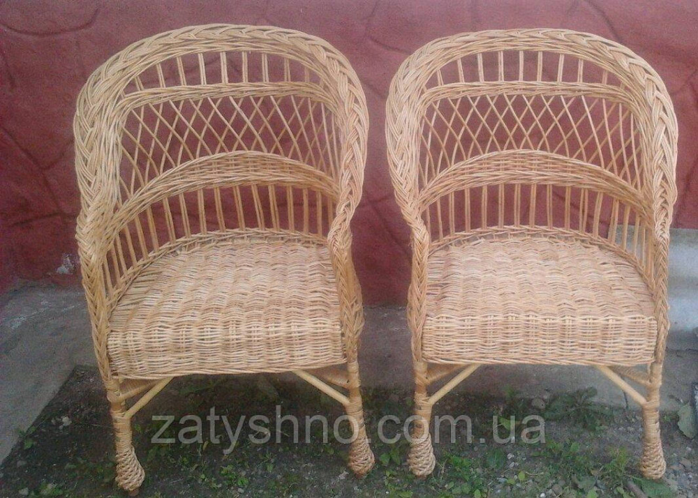 Крісло з лози з низькою спинкою Київ - фото 3