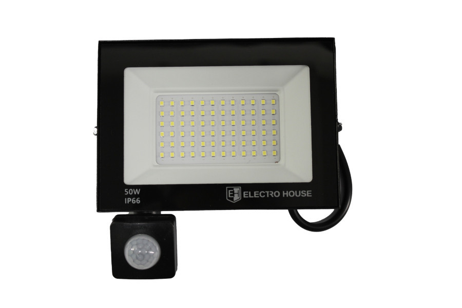 LED прожектор с датчиком движения 50Вт 5000 Лм 6500К холодный белый SMD2835 Днепр - изображение 1