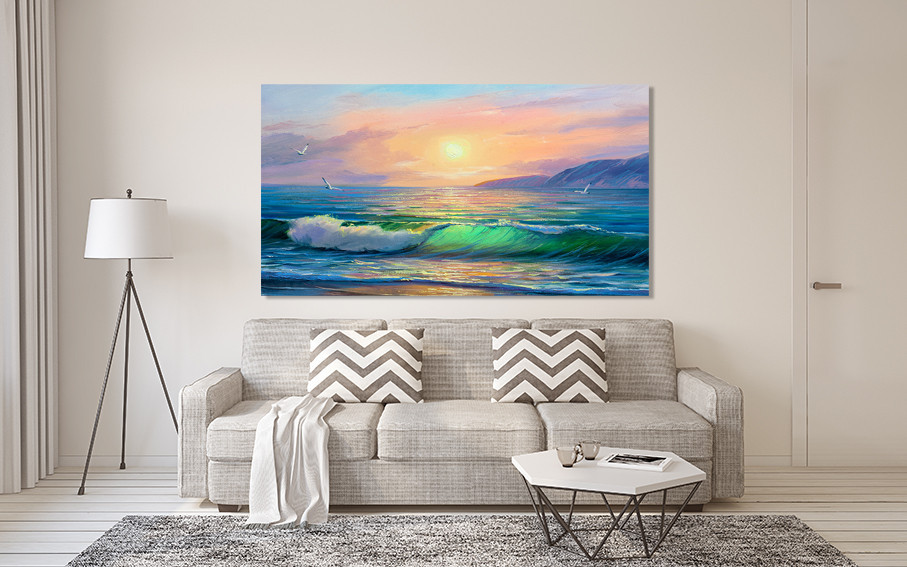 Картина полотно у вітальню / спальню   Природа  моря   MLP_362 ( 60х30см ) 40x80 см Київ - фото 2