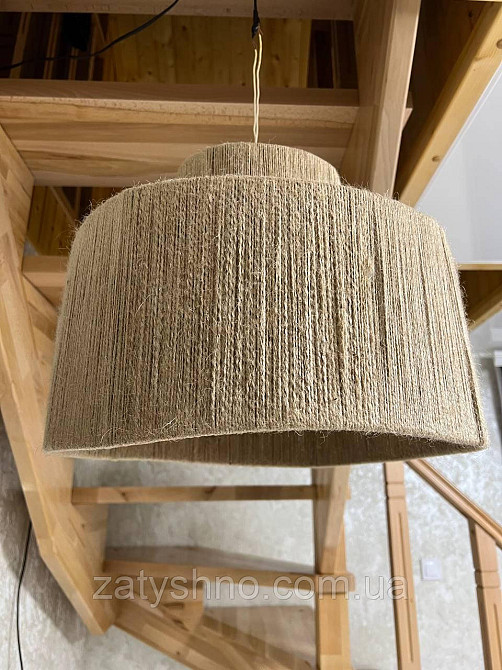 Люстра плетена натуральна Київ - фото 2