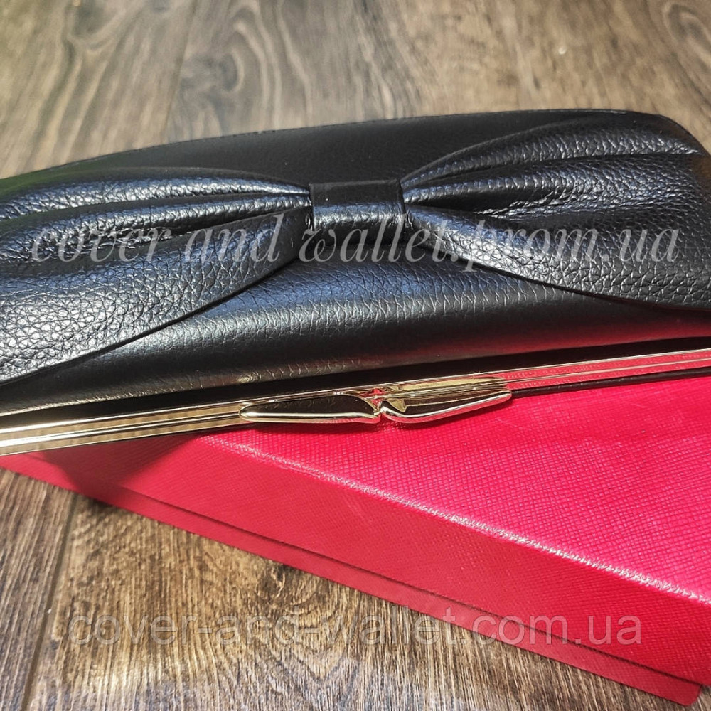 Женский кожаный кошелек с монетницей снаружи Salfeite черный Киев - изображение 8