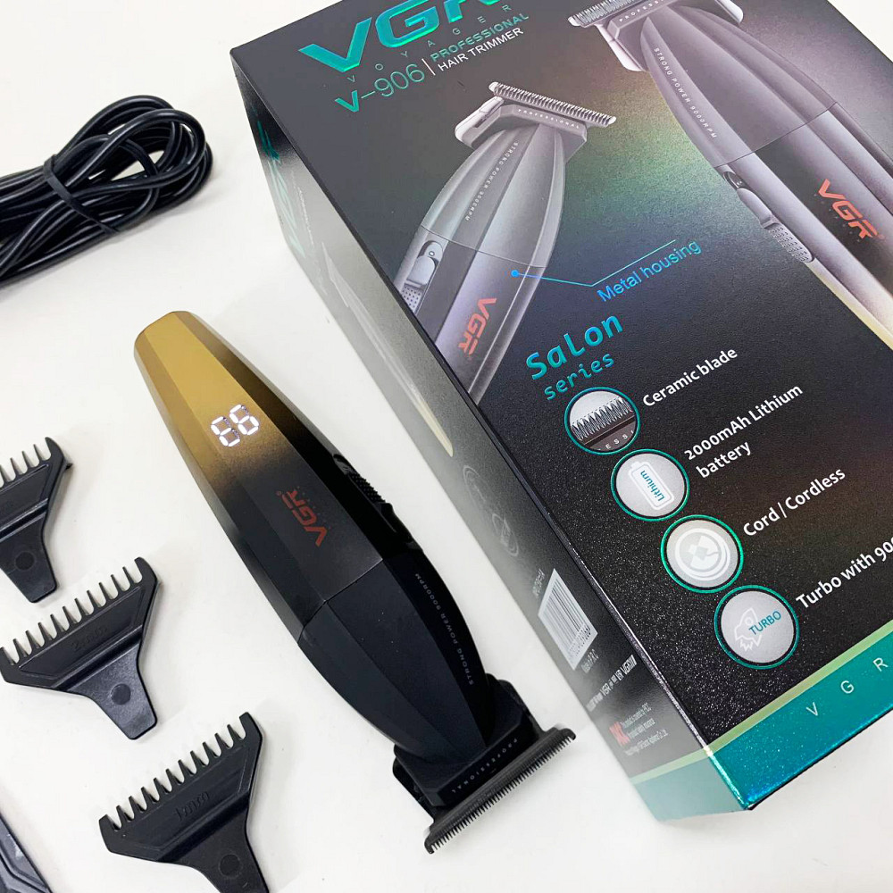 Бездротовий професійний тример для чоловічої стрижки VGR Машинка для стрижки волосся професіоналів DG-81 Львів - фото 7