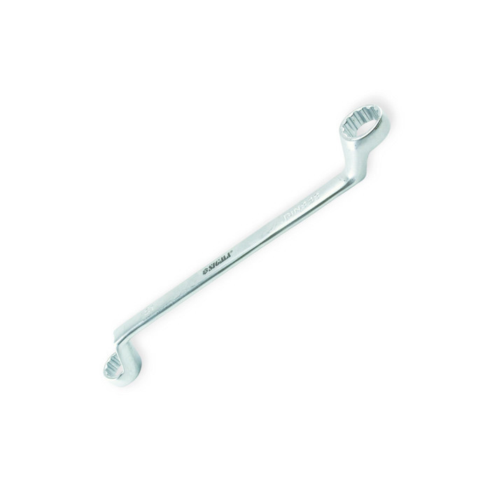 Ключ накидний вигнутий 21х23 мм CrV satine Мукачево - фото 1