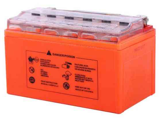 Аккумулятор 7АH MOTO 12N7BL-BS гелевый С ДИСПЛЕЕМ 150*87*94mm оранжевый Мукачево