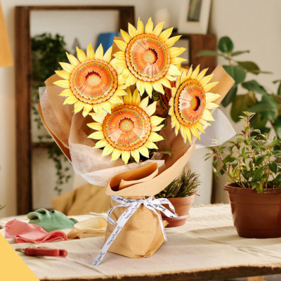 Пазл Cubic Fun трехмерный Букет цветов Желтые подсолнухи (P866h) Винница - изображение 3