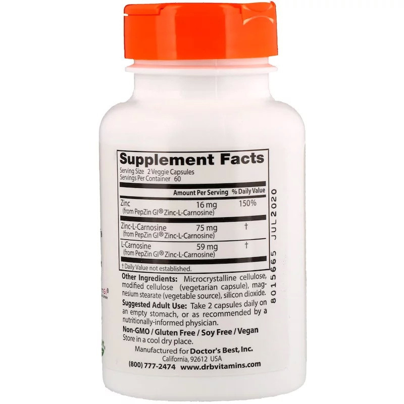 Цинк карнозин комплекс (Zinc-L-Carnosine) 120 капсул Киев - изображение 2