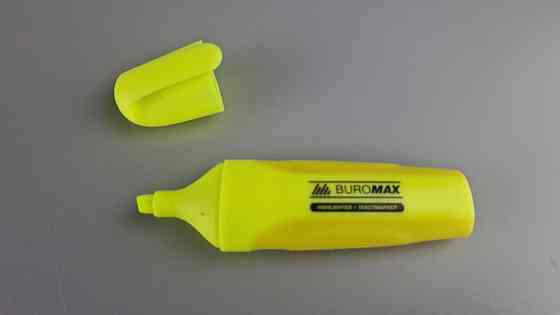Текстовыделитель фрюрисц. "Buromax BM.8904-08 NEON" ЖЕЛТЫЙ (1 шт) Харків