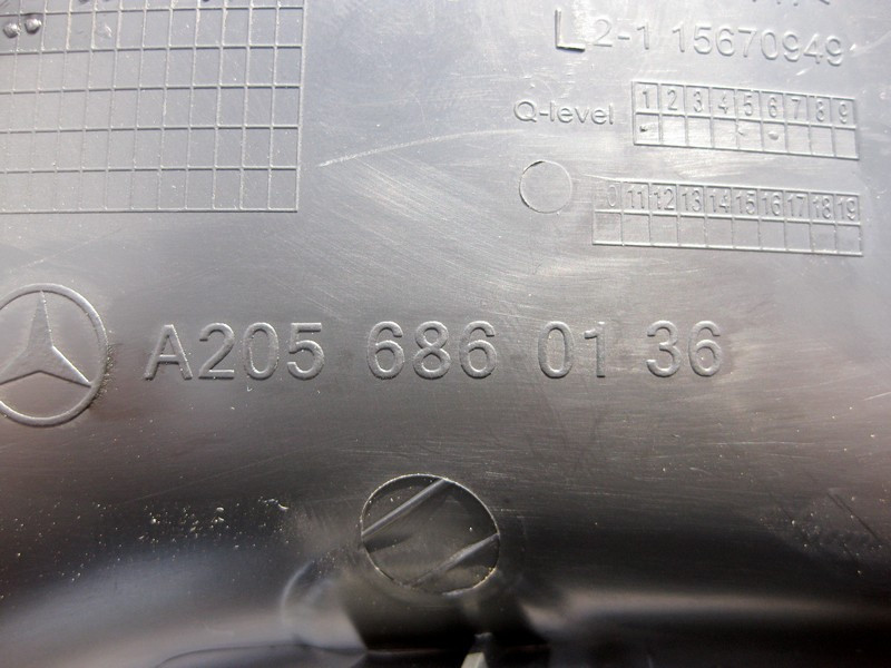 Mercedes-Benz  A2056860136 9051 Накладка порога внутрішня задня ліва чорна C-Class W205 Одесса - изображение 3