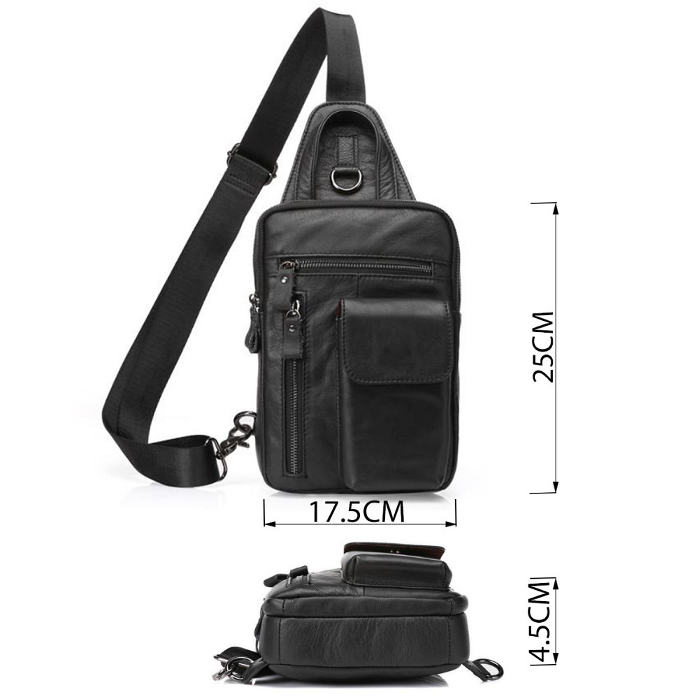 Сумка через плече чоловіча Vintage 14777 Чорна Київ - фото 3