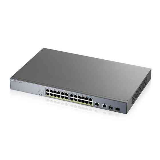Комутатор для відеоспостереження ZYXEL GS1350-26HP (GS1350-26HP-EU0101F) (24xGE PoE+, 2xGE/SFP, PoE max 375W, Харків