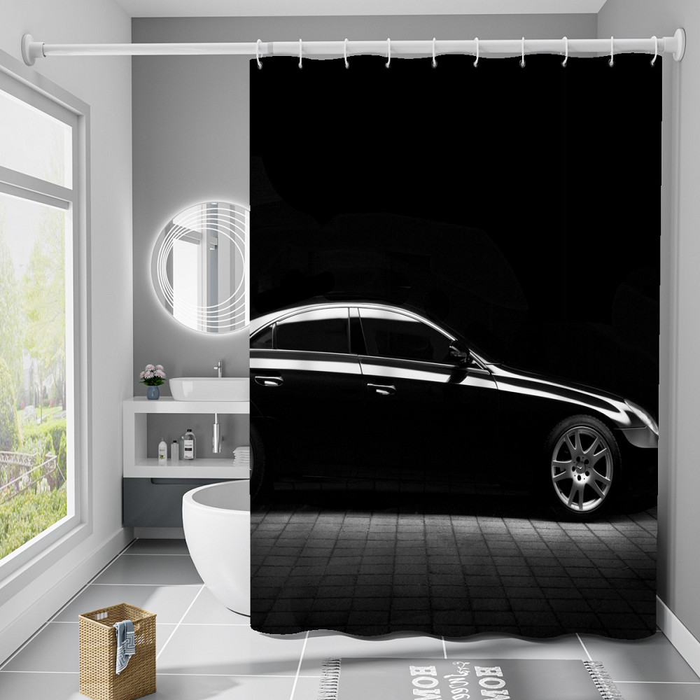 Шторка для ванны из полиэстера водонепроницаемая Bathlux 180x180 см с кольцами, занавеска для ванной комнаты Каменец-Подольский - изображение 1