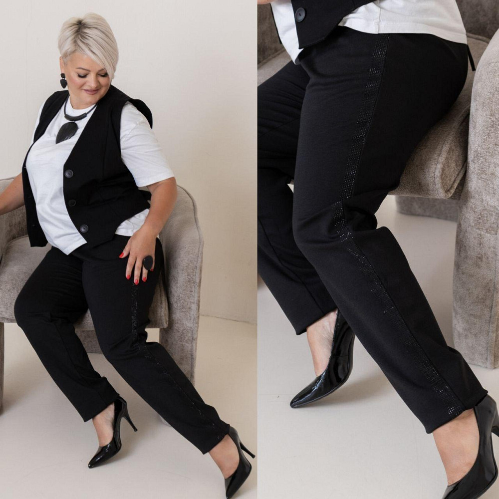 Жіночі стильні штани з якісного, щільного трикотажу. 56/58 Одеса - фото 5