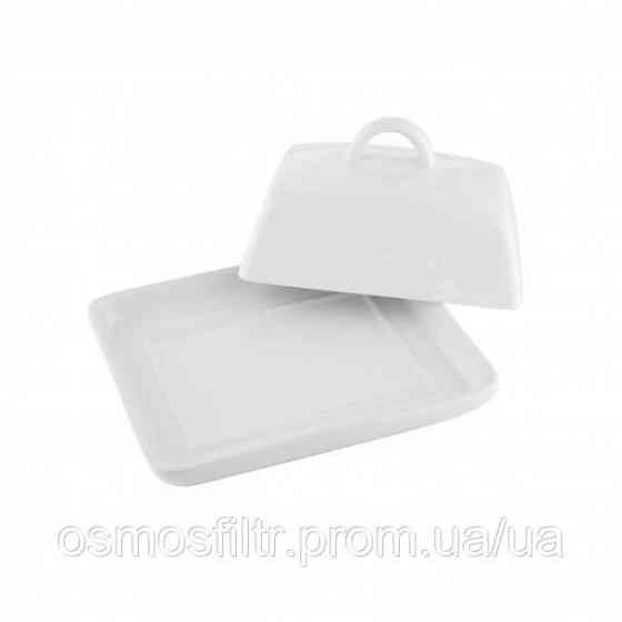 Масленка Axentia фарфор с крышкой 13x8x16 см (811175) Киев