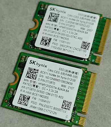 ЯК НОВІ! SSD диск Hynix BC511 512GB M2 NVMe 2230 PCIe 3.0 x4 100% здоровя! Харків