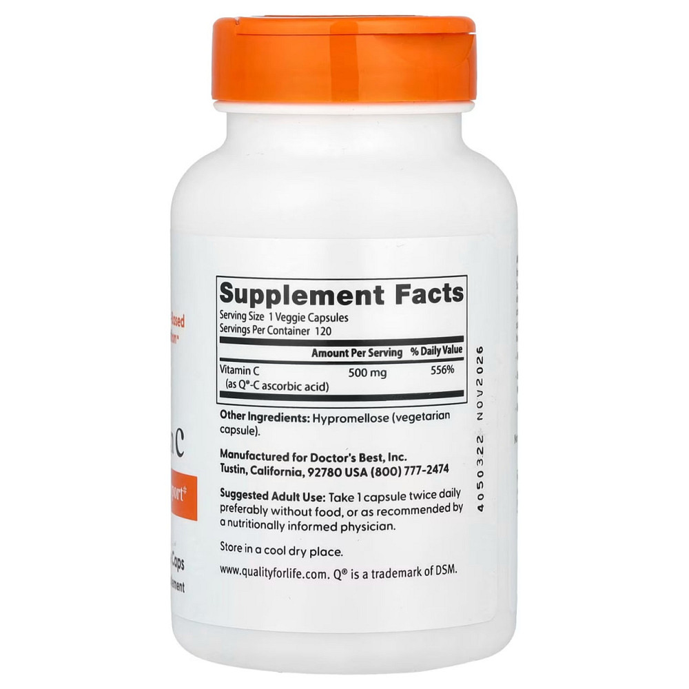 Вітамін C Doctor's Best Vitamin C 500 мг 120 капс Київ - фото 2