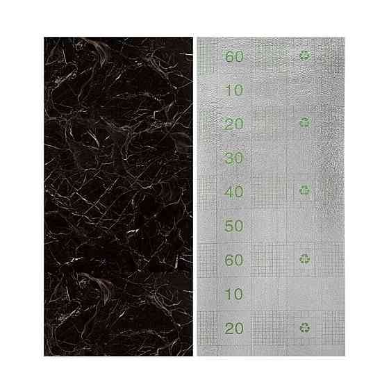 Самоклеящаяся виниловая плитка в рулоне 600х3000х2мм Черный мрамор Глянец SW-00001289 Киев