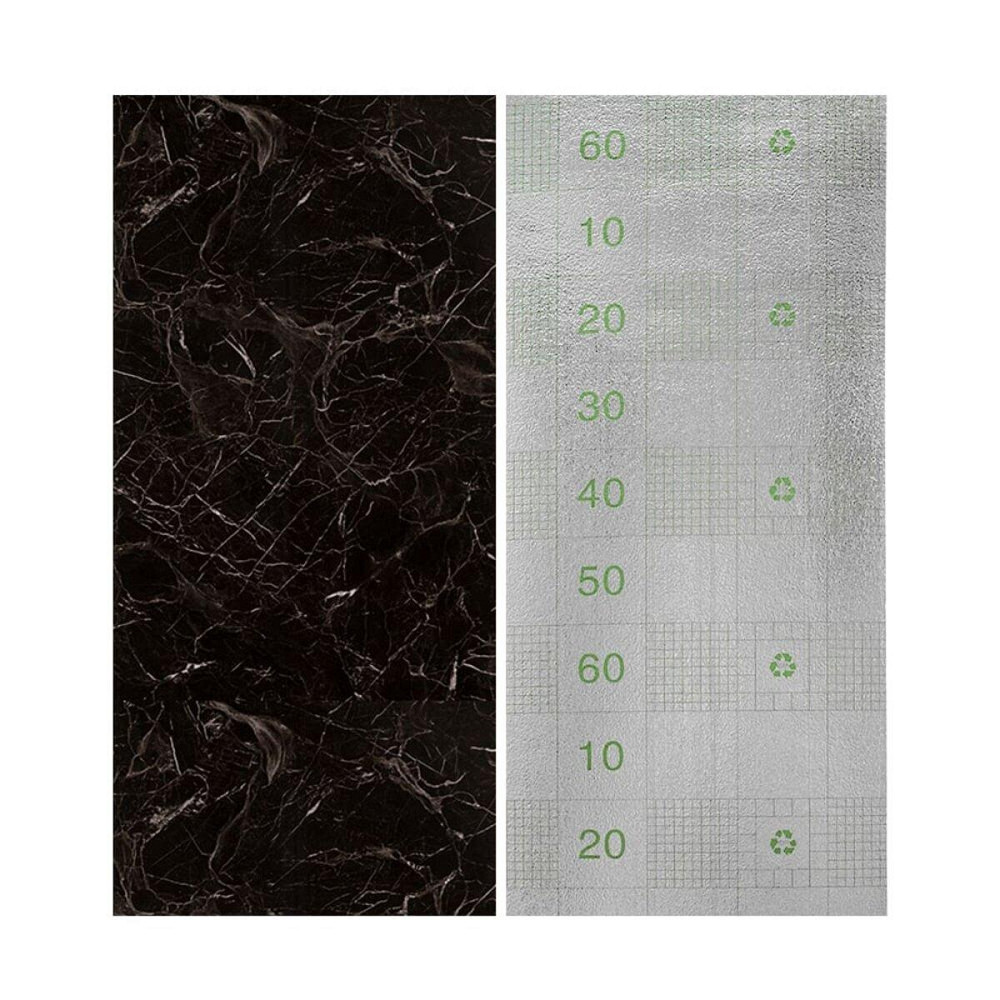 Самоклеящаяся виниловая плитка в рулоне 600х3000х2мм Черный мрамор Глянец SW-00001289 Киев - изображение 4